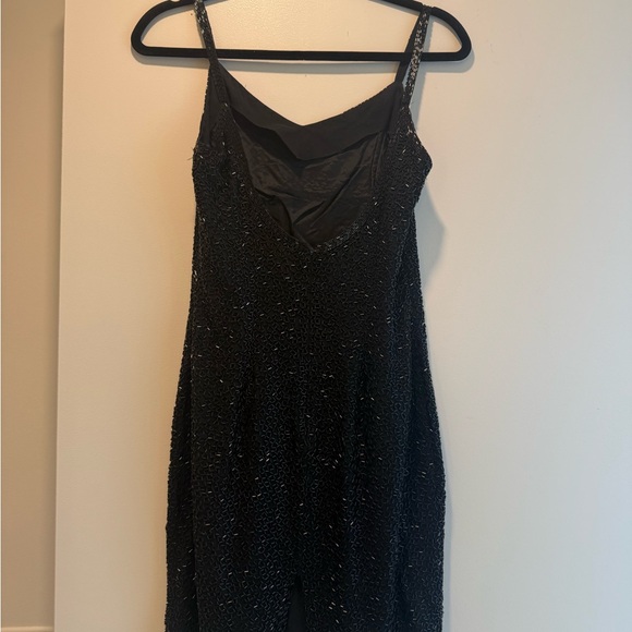 Vintage Lillie Rubin Black Backless Beaded Dress - Picture 1 of 3